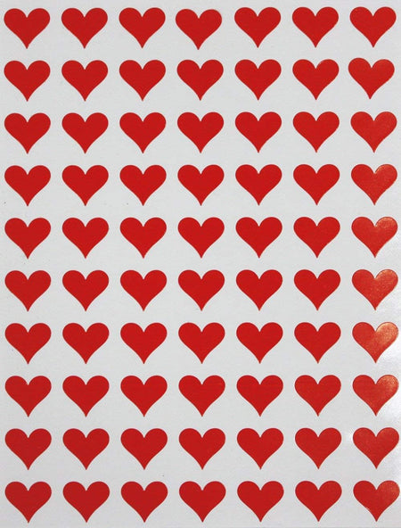 Red Heart Stickers 0.5 Inch (13Mm) 1/2" - Envelope Seals Heart Labels for Valentine, Crafts and Arts - Permanent Adhesive - 350 Pack
